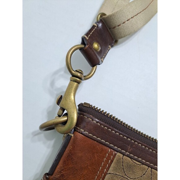 Coach Patchwork Animal Print Safari Adjustable Strap Zipper Crossbody Bag Tote - Picture 3 of 7